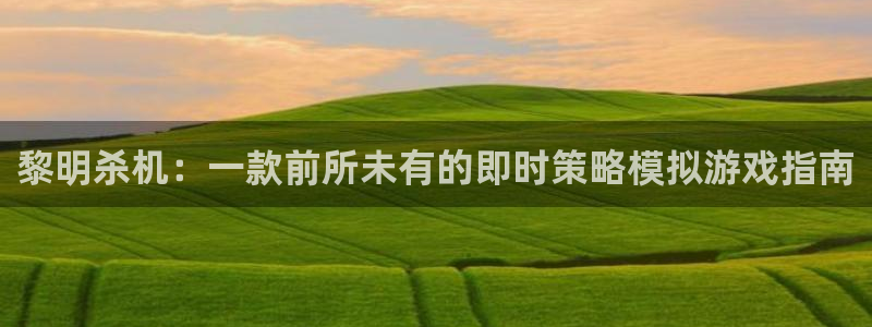 高德娱乐app：黎明杀机：一款前所未有的即时策略模拟游戏指南
